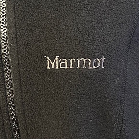 Marmot Polartec Women's Hooded Fleece Jacket - Black - Size L - GUC - Picture 3 of 7